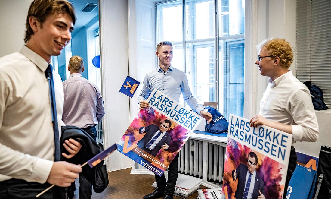 Hos Venstres Ungdom gør aktivister klar til kamp under valgkampen i 2019. Partiet har i 2019 medlemsfremgang for første gang i fire år.