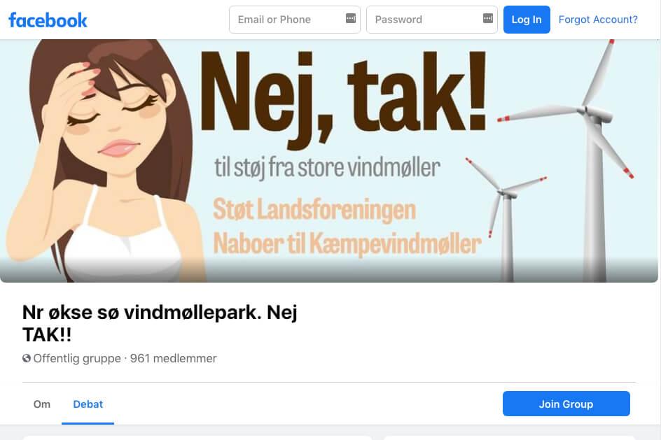 Jammerbugt Kommune har stævnet et medlem fra facebook-gruppen “Nr. økse sø vindmøllepark. Nej TAK!!, fordi han nægtede at slette en række opslag på siden. De to parter endte med at indgå forlig.