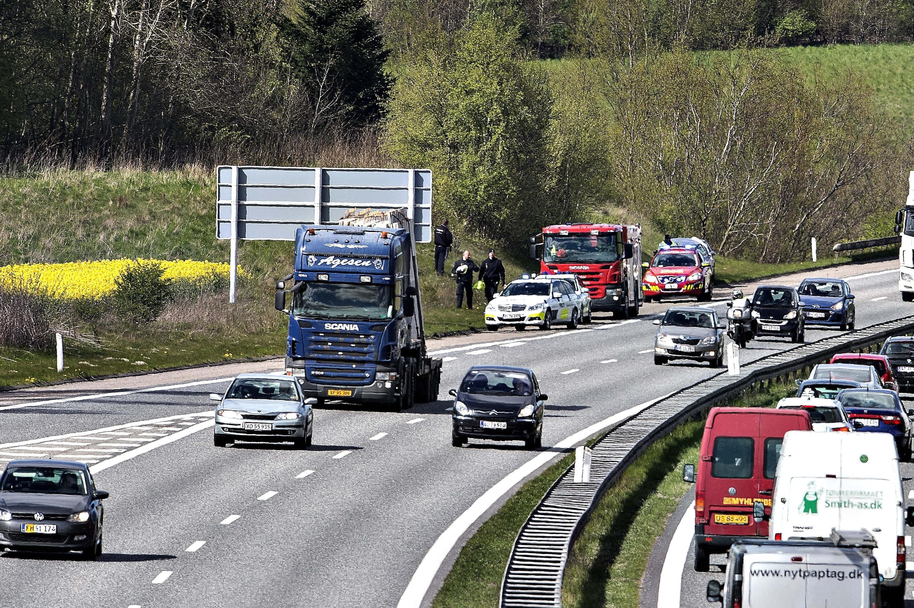Nogle af milliarderne i regeringens infrastrukturudspil sigter mod at forbedre motorvejen E-45 i Jylland.